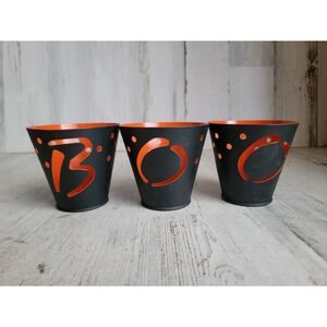 Hallmark boo‎ tealight Halloween candle bucket holders set